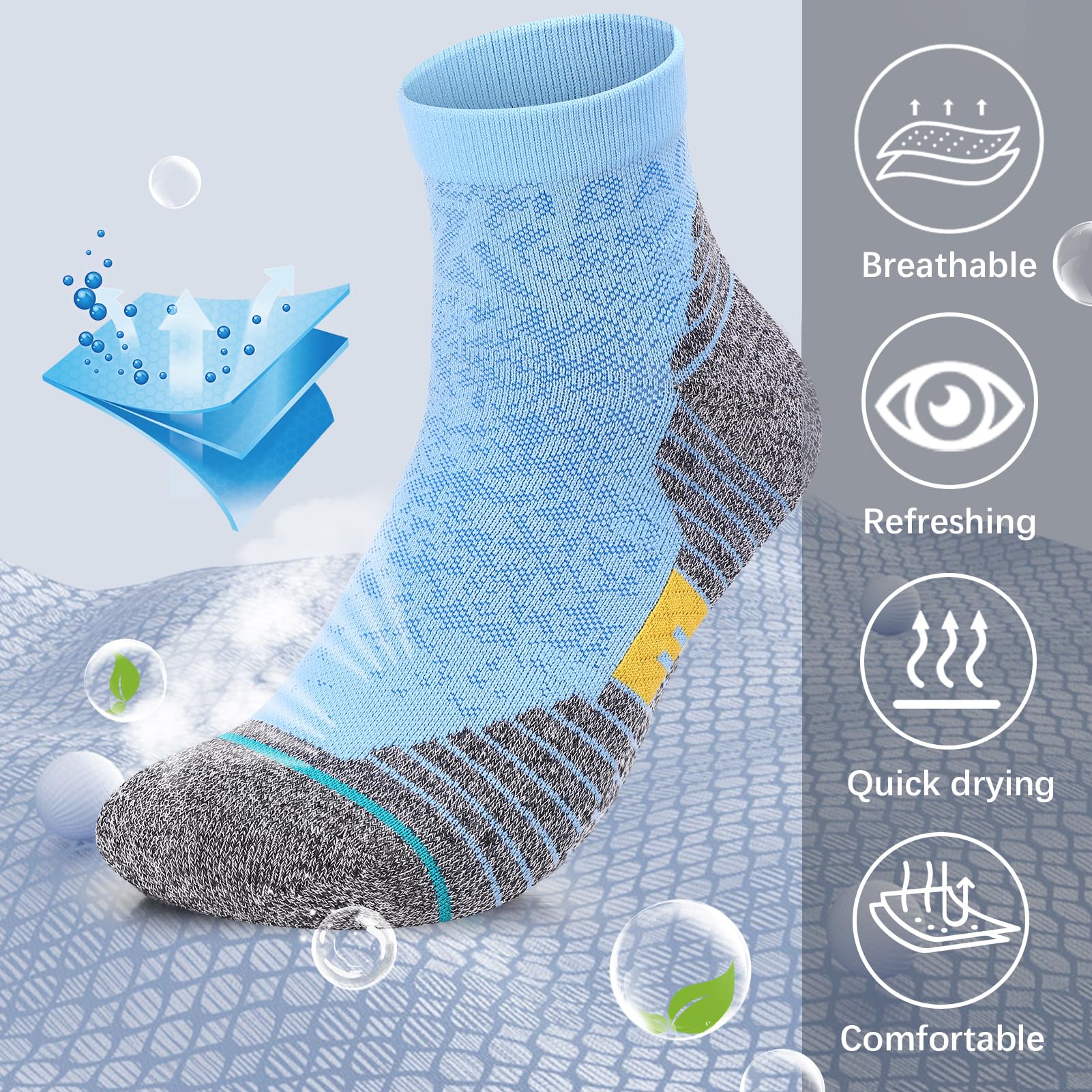4 pares de calcetines para fascitis plantar para mujer y hombre, calcetines de compresión para el cuidado de los pies, calcetines de compresión de 15 mmHg, antideslizantes para correr