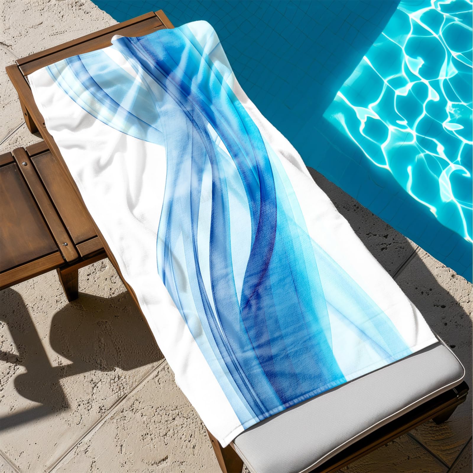 Telo Mare Microfibra 210x230 Geometria Del Gradiente Verde Telo Spiaggia Grande Antisabbia,XXL Asciugamano Mare, Asciugatura Rapida, Stuoia Spiaggia Leggero E Portatile