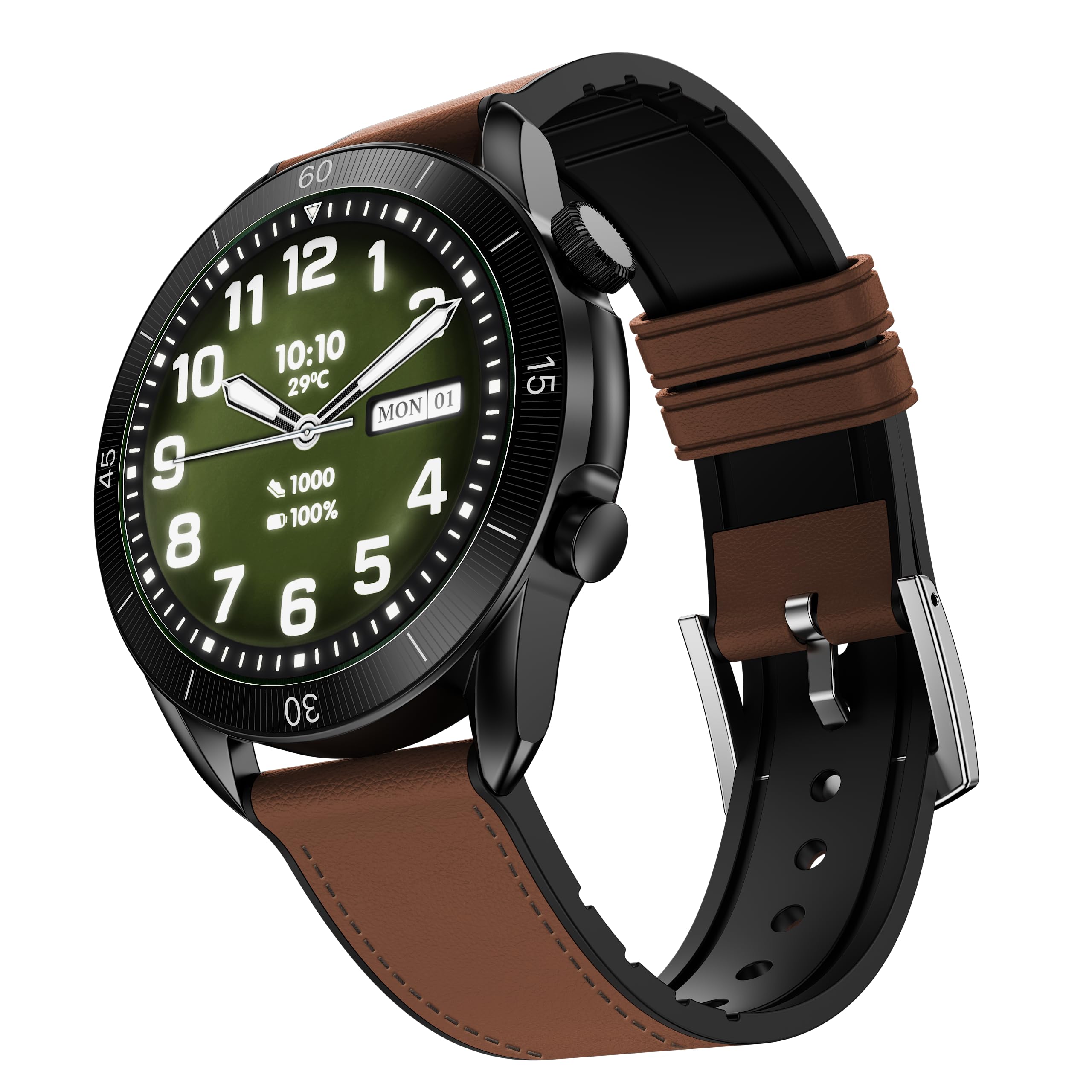 Fire-Boltt Legacy Luxury Smartwatch | 1.43" AMOLED Display with Always On | Bluetooth Calling & Voice Assistant | Wireless Charging | Health & Fitness Tracker with 110+ Sports Modes (Tan L)-image-13