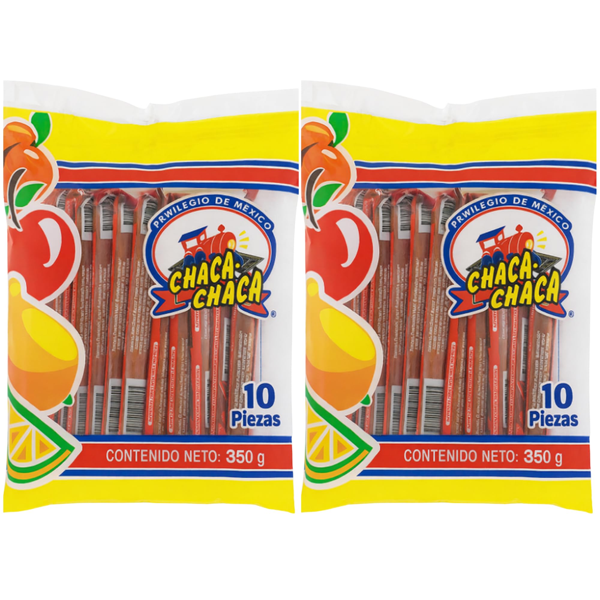 Chaca-Chaca Tamarindo De Frutas - Sal Y Chile Tamarind Mexican Candy, Dulces Mexicanos, 20 Pcs Pack 2 - Authentic Tamarind Candy