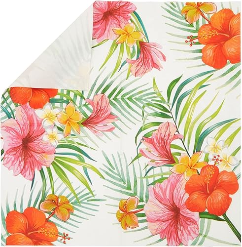 Miniatura 4 de BLUE PANDA 144 piezas Tropical Luau Party Supplies, juego de vajilla hawaiana con platos, servilletas, tazas y cubiertos (sirve 24)