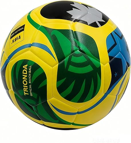 Miniatura 3 de Balón de fútbol oficial estilo Copa del Mundo 2026, tamaño 5, para partidos y entrenamiento, piel sintética duradera con vejiga de butilo, para