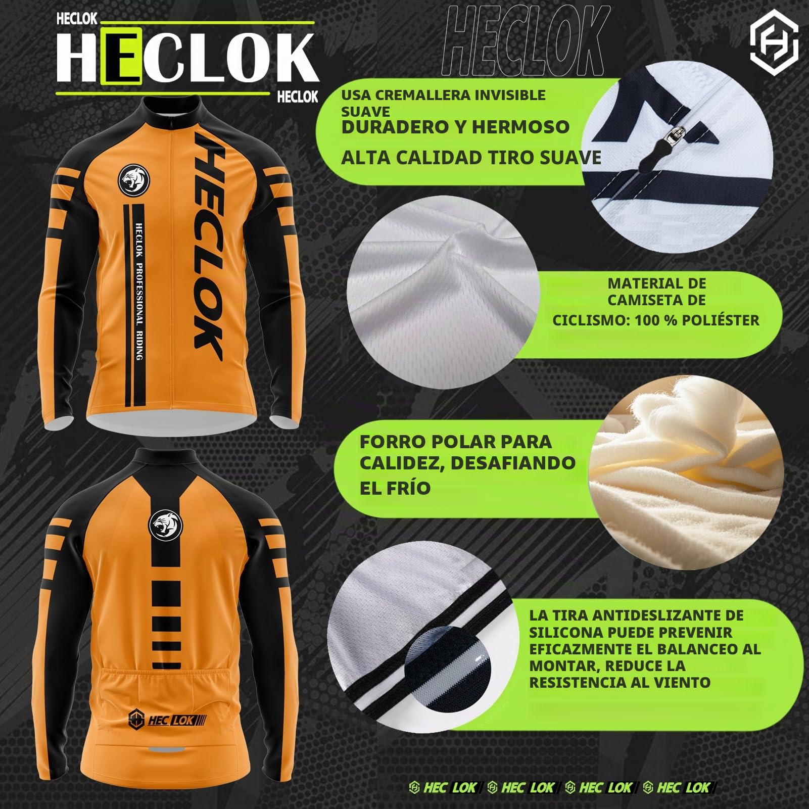 Maillot de Ciclismo de Invierno para Hombre | Conjunto Térmico con Culottes Antiviento de Gel 9D | Equipación Bicicleta MTB y Carretera