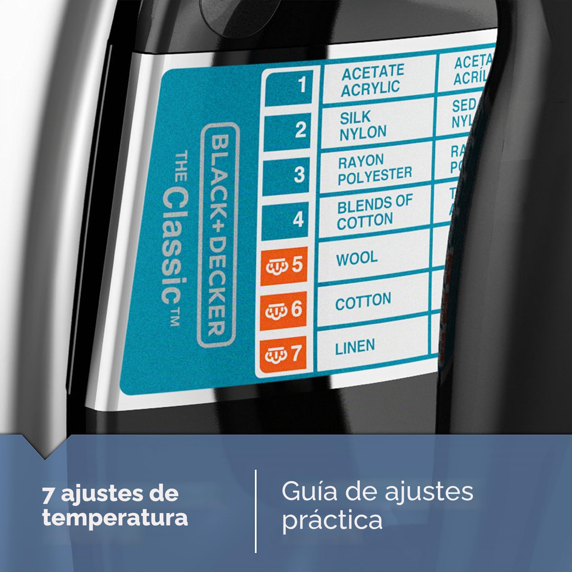 WEPMMJ The Classic Iron Dry & Steam iron Negro - Plancha (Dry & Steam iron, Negro)