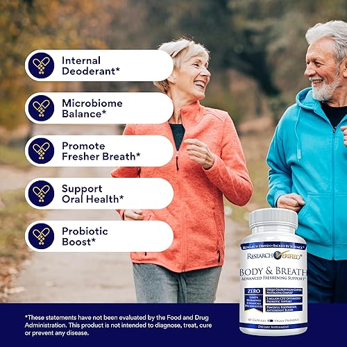 Miniatura 3 de Research Verified Body & Breath Desodorante y ambientador natural, suplemento de mal aliento y olor corporal, 60 unidades (suministro para 6 meses)