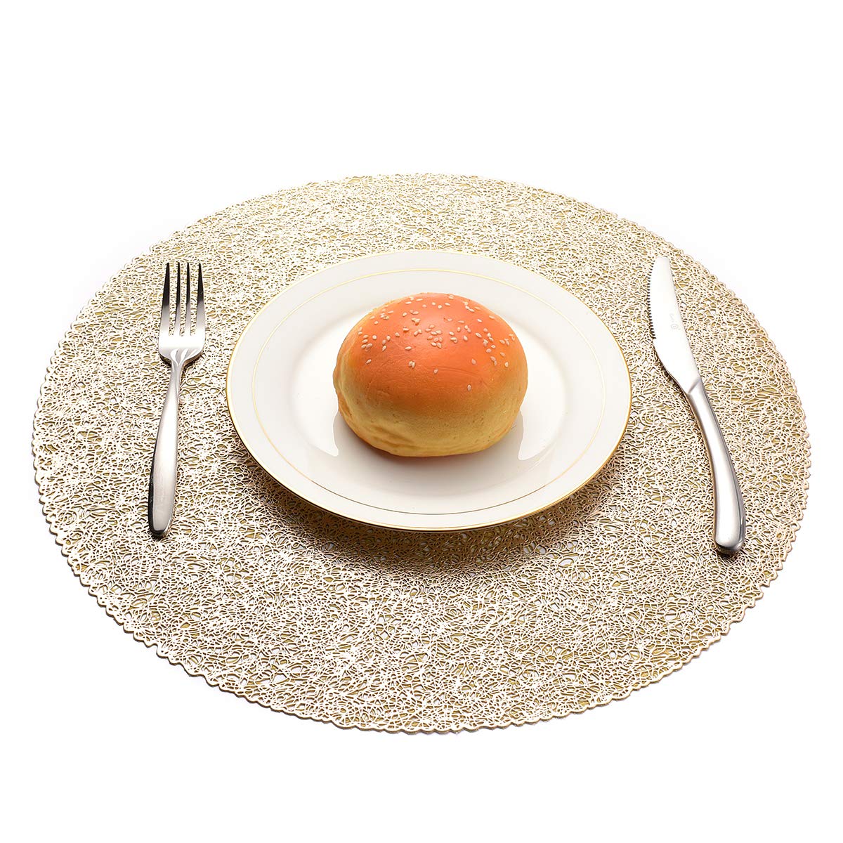 木製 丸型 ランチョンマット 4枚セット 新品 木製 丸型 ランチョンマット 4枚セット 新品 木製 丸型 ランチョン