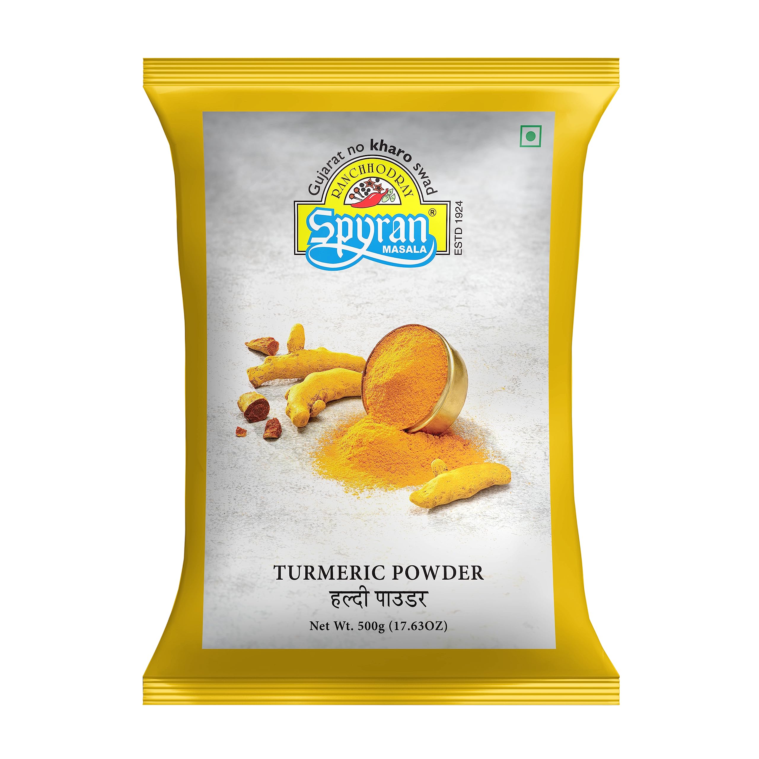 Spyran Turmeric Powder | High Curcumin Sangli Haldi Powder | No Added Flavours and Colours | Authentic Indian Spice 500 grams (B0C9H95VCC) Amazon Price History, Amazon Price Tracker
