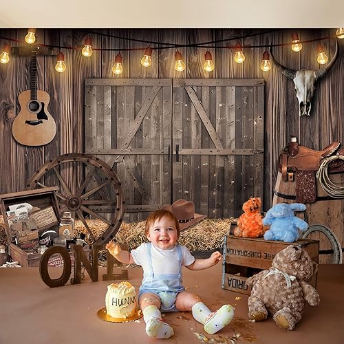 Miniatura 6 de OurWarm Fondo de vaquero occidental de 7 x 5 pies, decoración de rodeo del salvaje oeste, decoración rústica de casa de granero, accesorios de