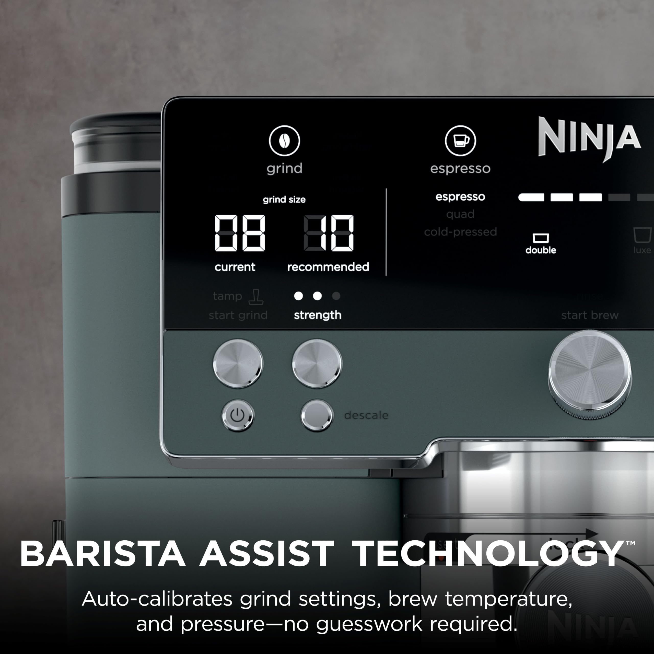 Ninja Luxe Café Premier Espresso, Drip Coffee & Cold Brew, Green, ES601GY view 7