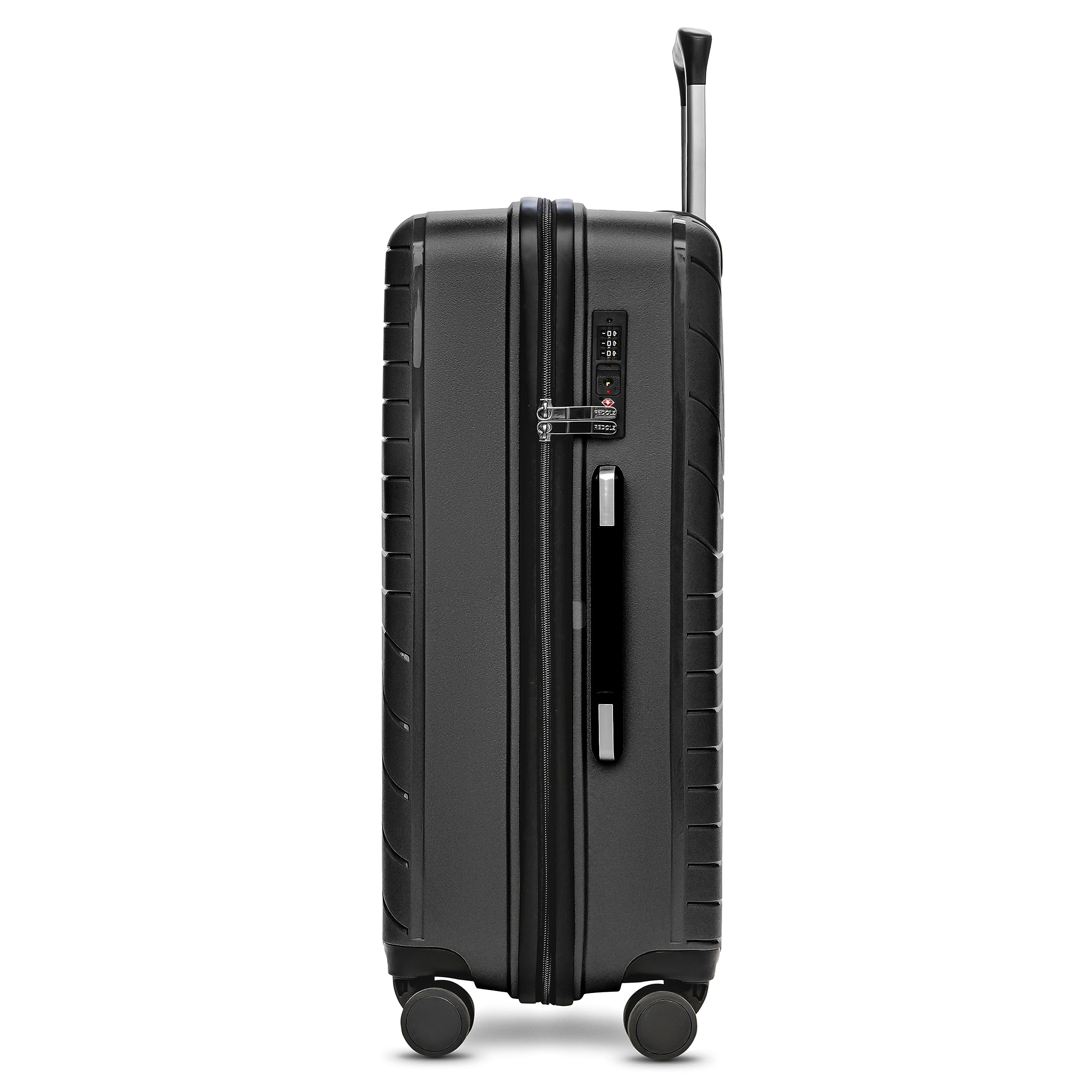 REDOLZ Hartschalen Check-in Koffer | Mittelgroßer M Trolley 44 x 26 x 67 cm aus hochwertigem, leichtem Polypropylen Material | 4 Doppelrollen & TSA-Schloss für Damen & Herren (Essentials 05)