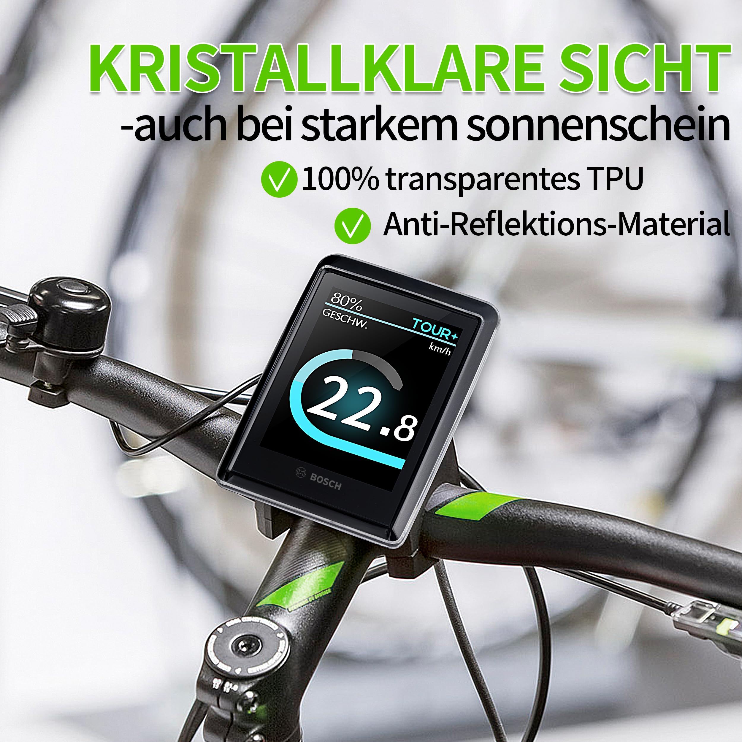Do Bosch Kiox 500 (BHU3700) pokrowiec ochronny na wyświetlacz z kieszenią neoprenową | ochrona wyświetlacza roweru elektrycznego | przezroczysty i wodoszczelny | ochrona przed uderzeniami i