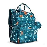 Vista 19 de BabbleRoo - Mochila para pañales - Bolso de viaje con artículos esenciales para bebés - Mochila multifuncional resistente al agua, bolso de viaje