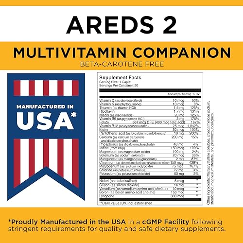 Miniatura 18 de Viteyes Classic AREDS 2 Suplemento multivitamínico complementario, fórmula multivitamínica integral para usuarios de AREDS 2, 90 cápsulas