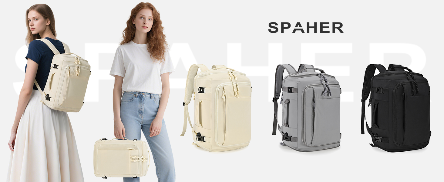 SPAHER Uitbreidbare Reisrugzak Handbagage 40x30x15 KLM 40x30x20 Ryanair