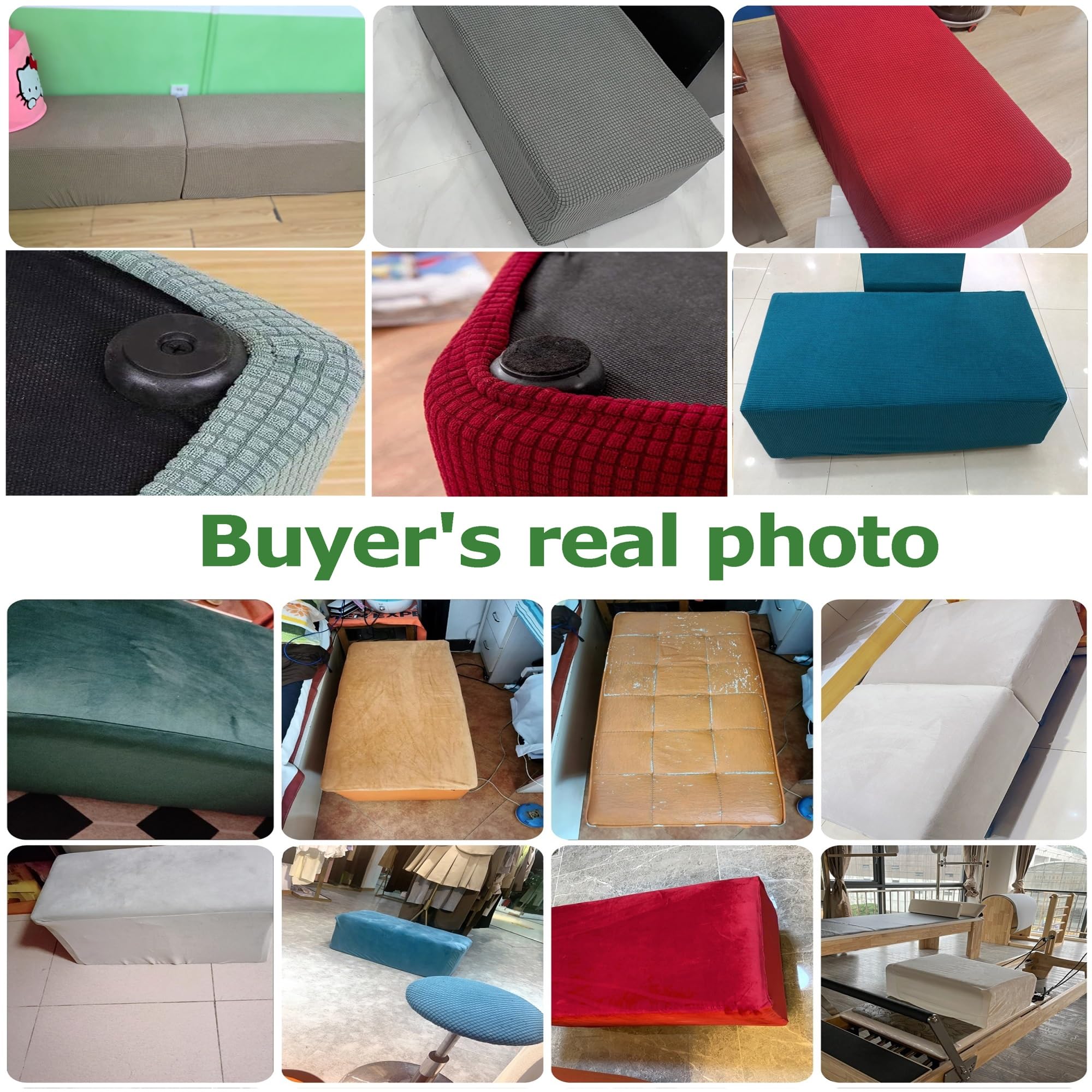 MeRcri Housse de Pouf Extensible rectangulaire en Velours Couverture ottomane Souple élastique pour Pouf Lavable Housse de Repose-Pieds pour Salon (Color : #g, Size : 75x60-70cm MeRcri Housse de Pouf Extensible rectangulaire en Velours Couverture ottomane Souple élastique pour Pouf Lavable Housse de Repose-Pieds pour Salon (Color : #g, Size : 75x60-70cm