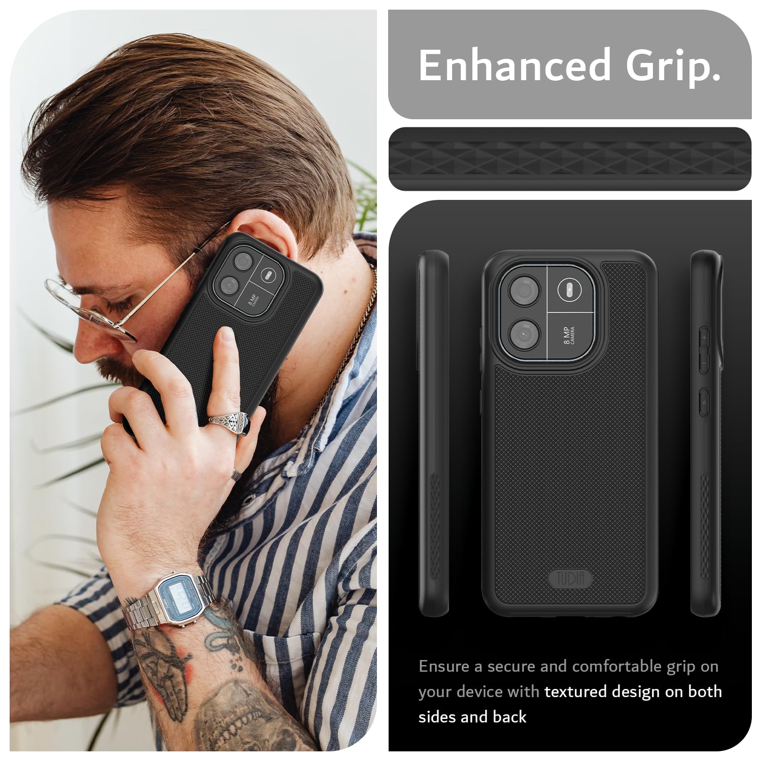 TUDIA DualShield Grip Compatible with Blackview Wave 6C Case - Image 3
