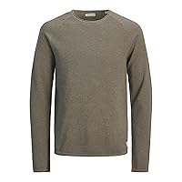 JACK & JONES Jjehill Knit Crew Neck Noos, Vetiver