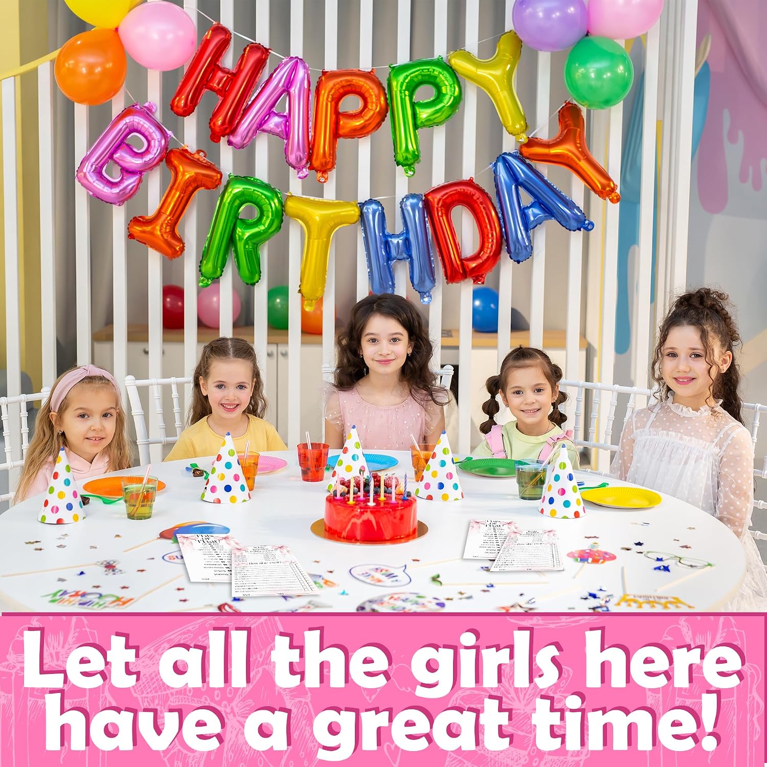 Set of 20 Who Knows The Birthday Girl Best Theme Birthday Party Game Cards-3-In-1 Watercolor Pink Bow Birthday Party Game Cards For Girls Teens Adult-Party Activity Supplies & Decor（5 ''x7 ''）-A02 image 4