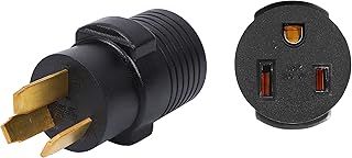 ONETAK NEMA 10-50P to 6-50R Compact 240V 50 Amp 3 Prong Male Plug to 3 Prong Female Receptacle Welder Welding EV Charger Power Cord Adapter