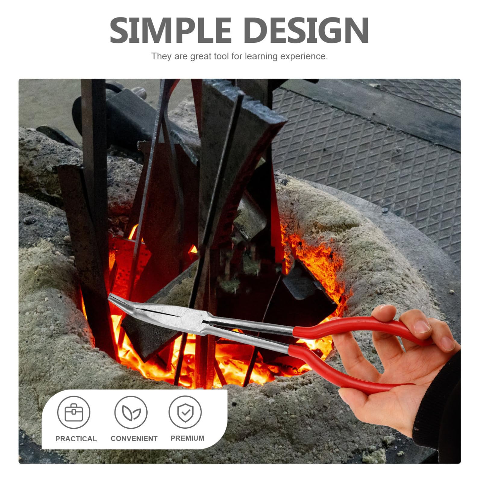 DOITOOL 4 Pezzi Pinze per Professionali con Pinze per Accessori per Laboratorio Strumento per Clamping Becher e Provette Resistente Calore e Facile da Usare