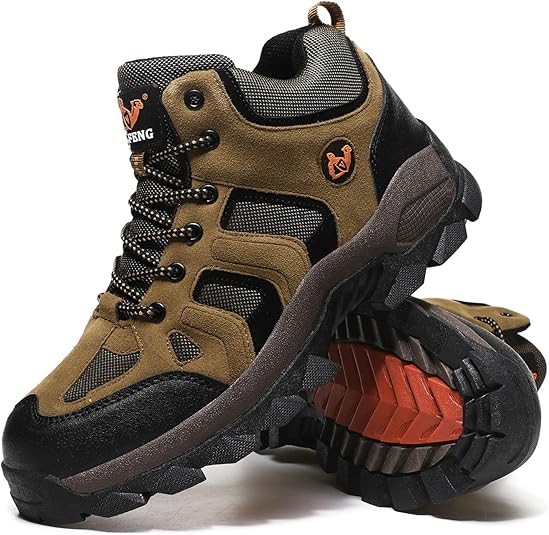 Amazon | [ZXCP] メンズ トレッキングシューズ 登山靴 ロック