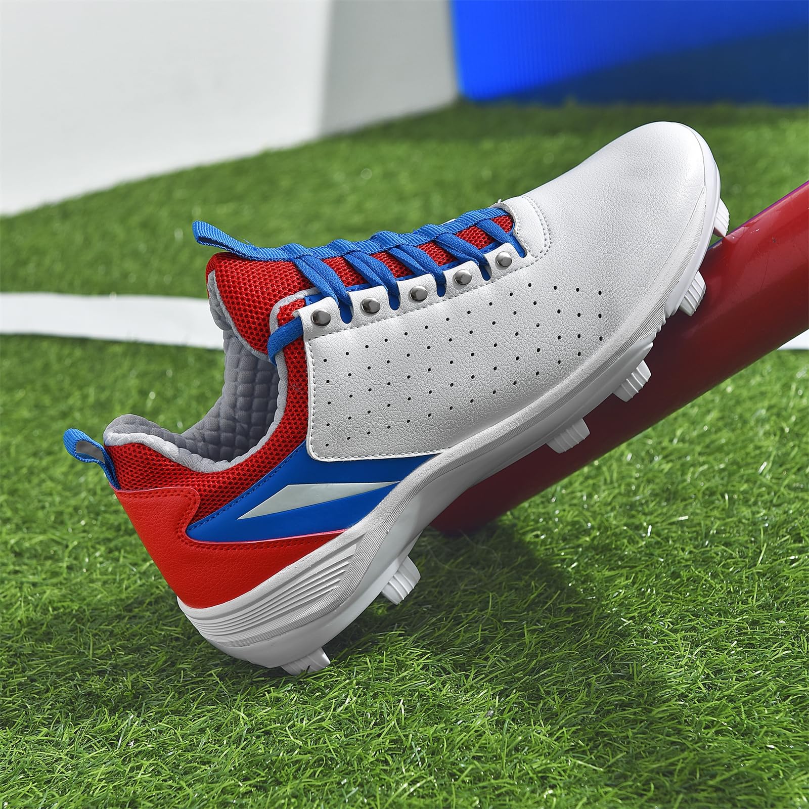 Herren Feldhockeyschuhe Gummisohle Atmungsaktive Baseballschuhe Ohne Spikes rutschfest Für Rasen Und Feld