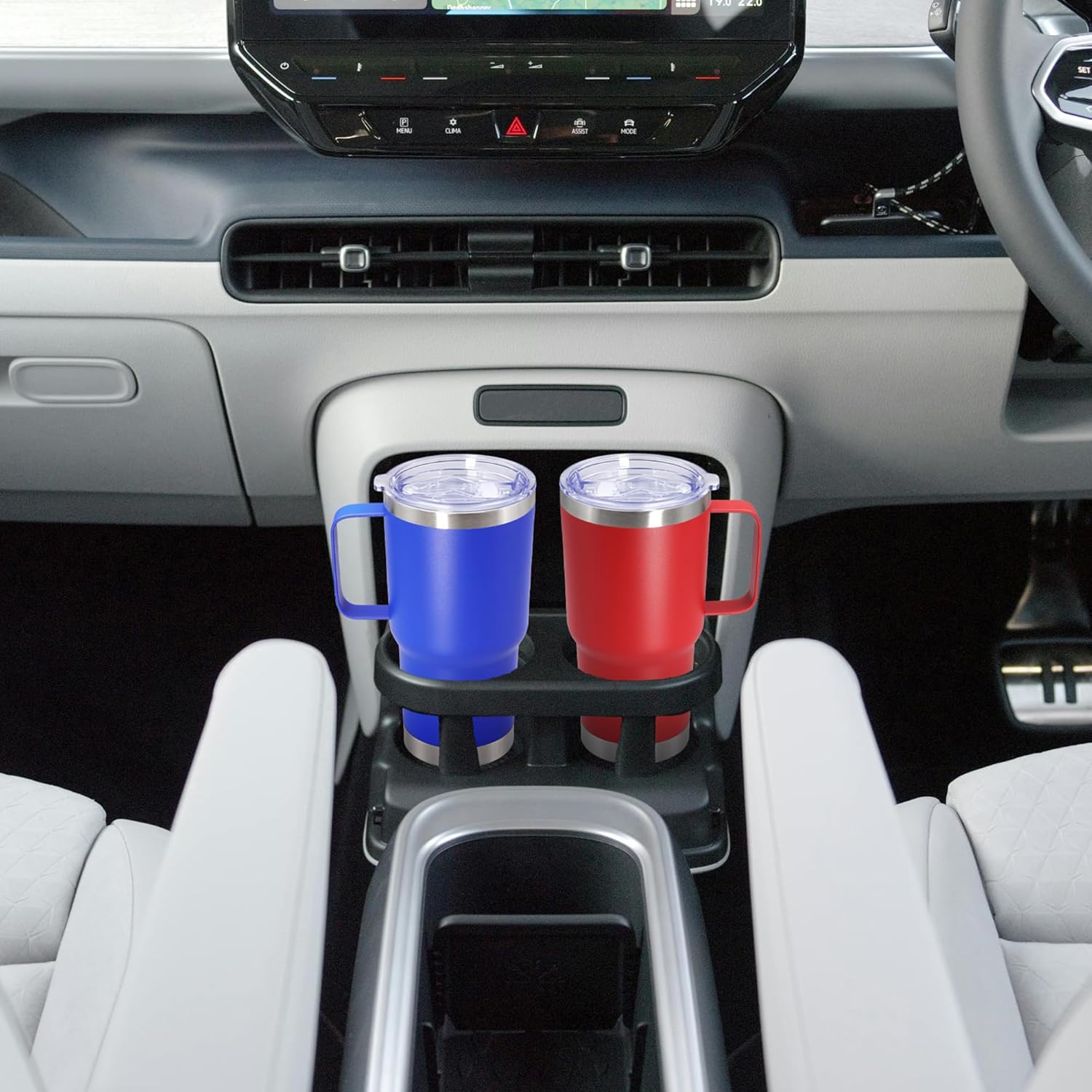 20 oz Tumbler with Handle and Lid, Stainless Steel Tumbler Insulated Travel Coffee Mug, Spill Proof Double Wall Vacuum Tumbler Cup Keep Drink Hot & Cold, Red, 1 Pack - Image 9