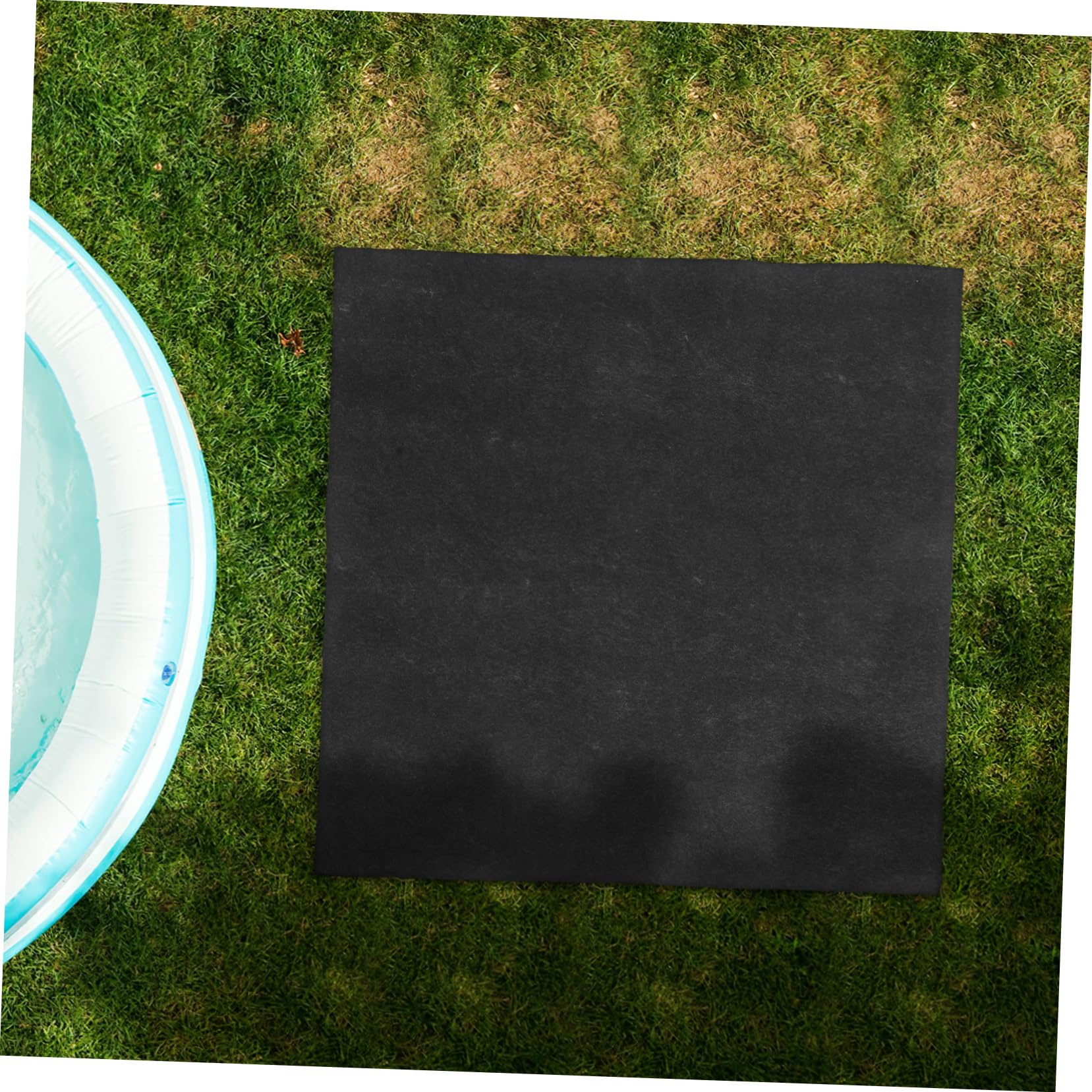 Tapis Gonflable pour Baignoire à Rembourrage Noir 1pc en Feutre Pe