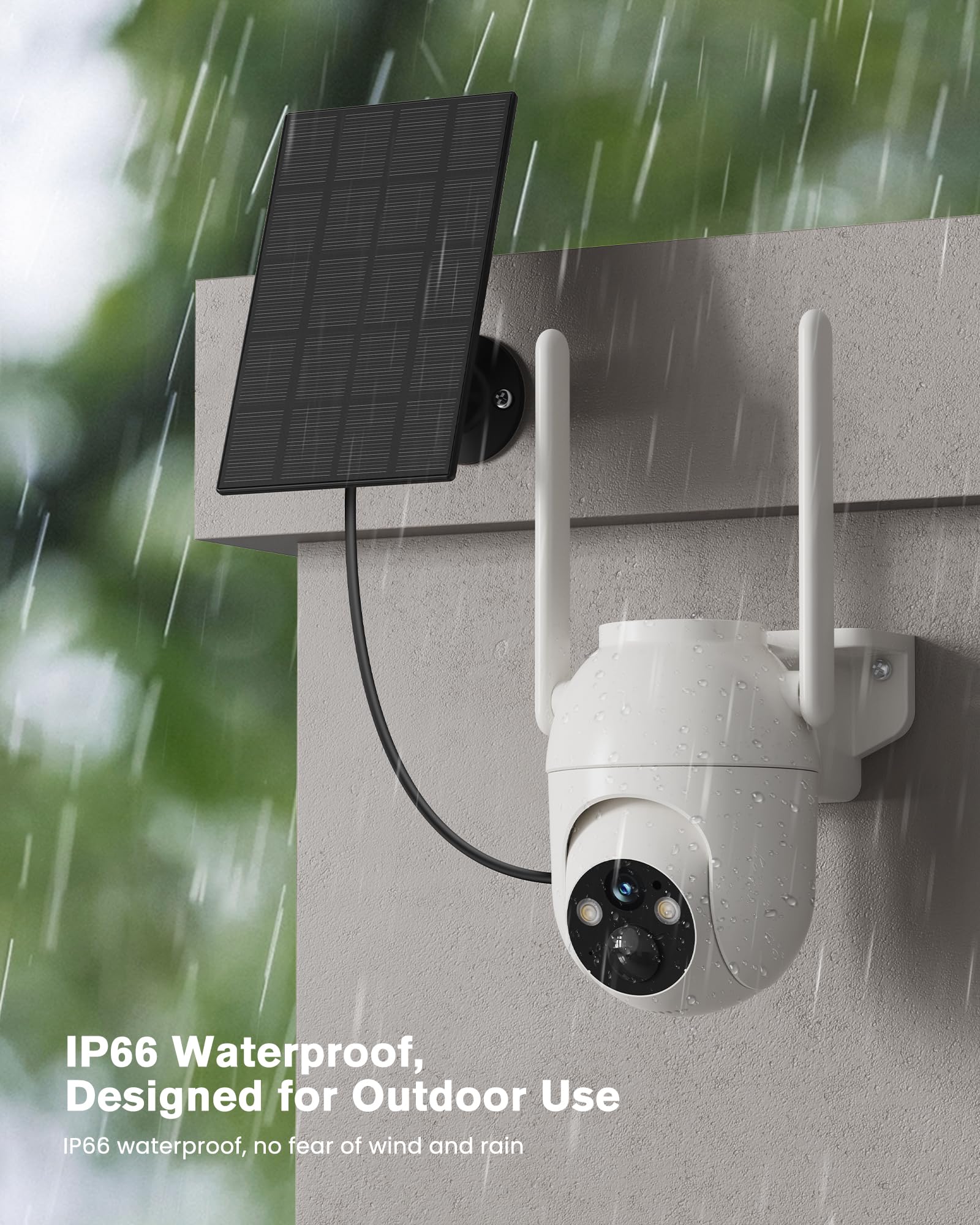 BECAMSO 4G LTE Telecamera Esterno Solare con Sim: Telecamere Batteria Senza Fili - 360° PTZ Videocamera Sorveglianza Esterno - Visione Notturna Colori IP66 2 Vie Audio