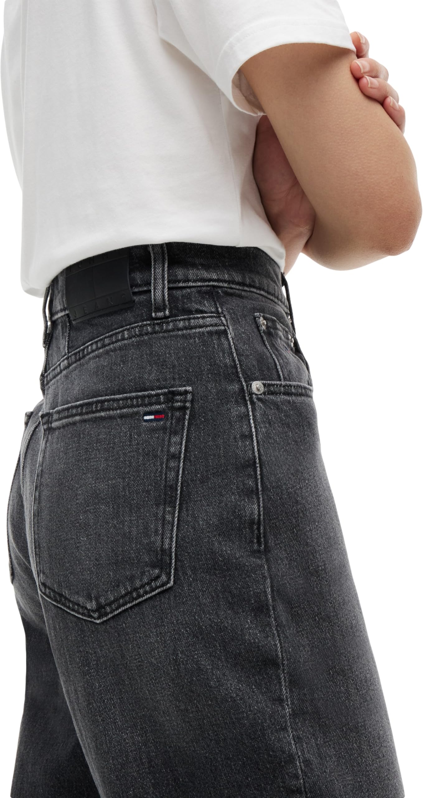 Tommy Jeans Damen Zugeschnitten Mom Jean UH TPR Bi0187 Co Dw0dw21812