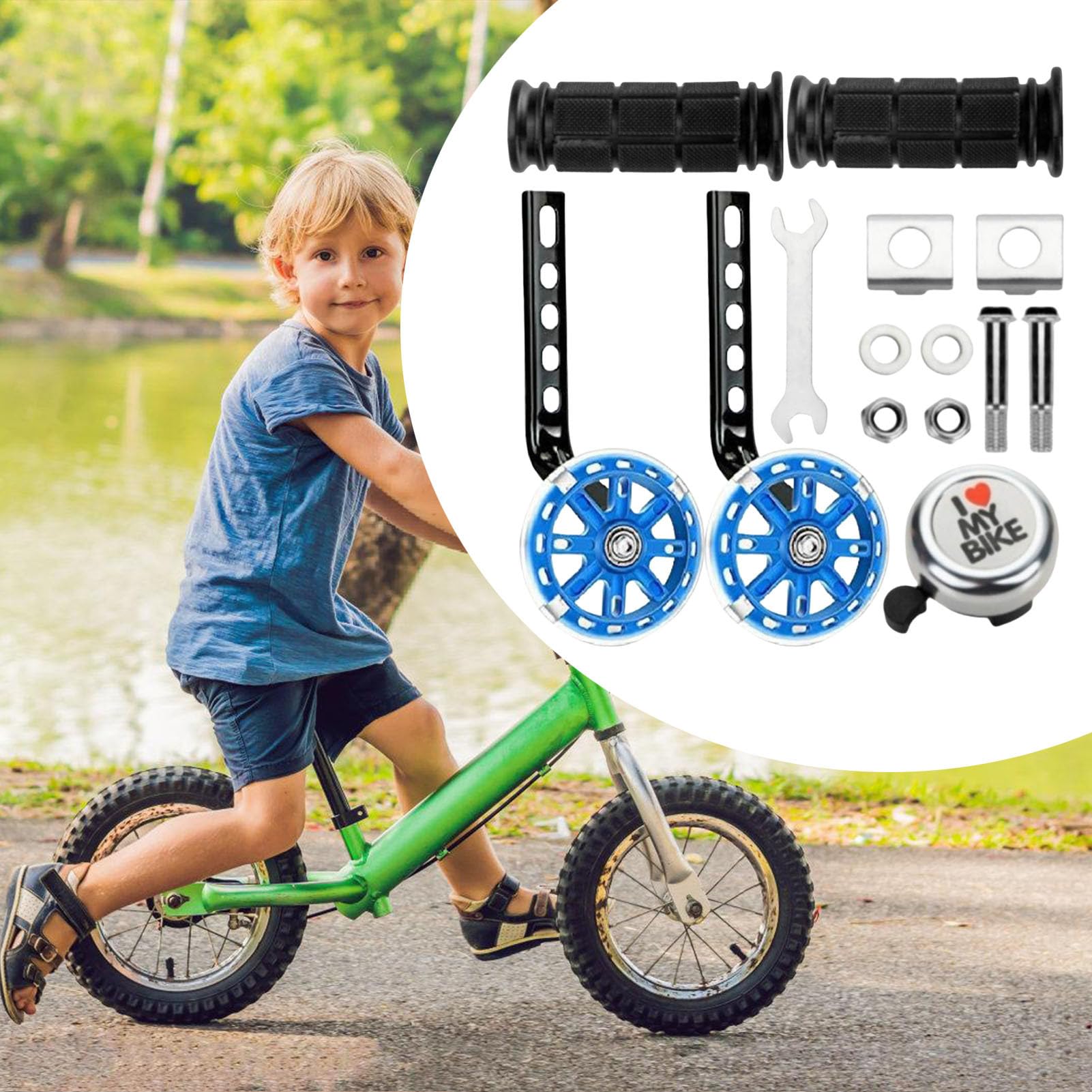 Accessorio Bici Bambini - Ruote Allenamento Universali, Per 18-24 Pollici, Acciaio Stabilizzatori Bici Bambini - Foto 12
