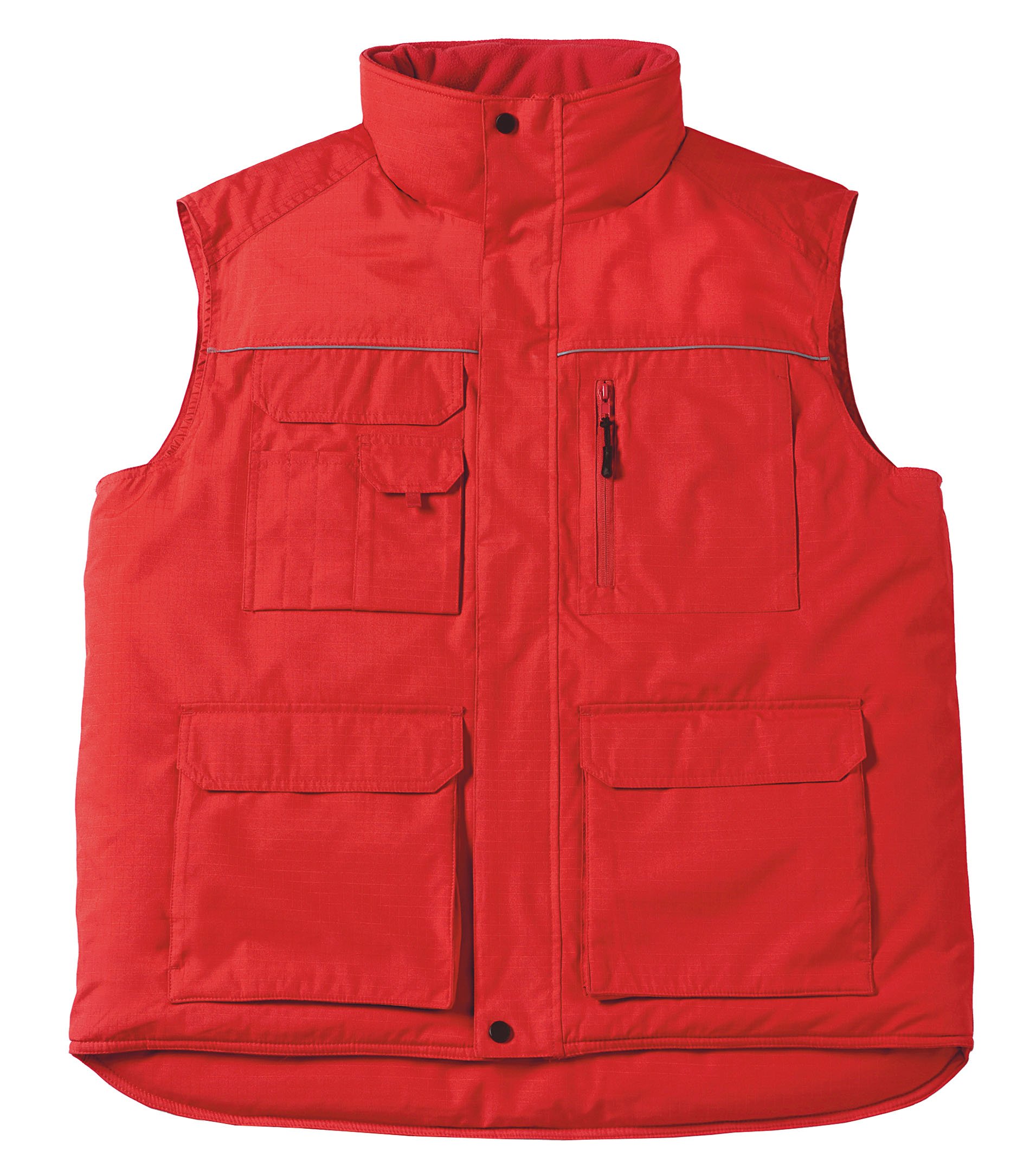 Chaleco B & C Expert Pro rojo con tejido resistente y multibolsillos 3