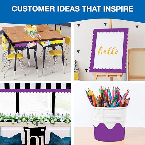 Vista 89 de Carson Dellosa Grow Together - Bordes de madera clara para tablón de anuncios de 65 pies, 1 rollo de ribete natural para pizarra blanca, corcho