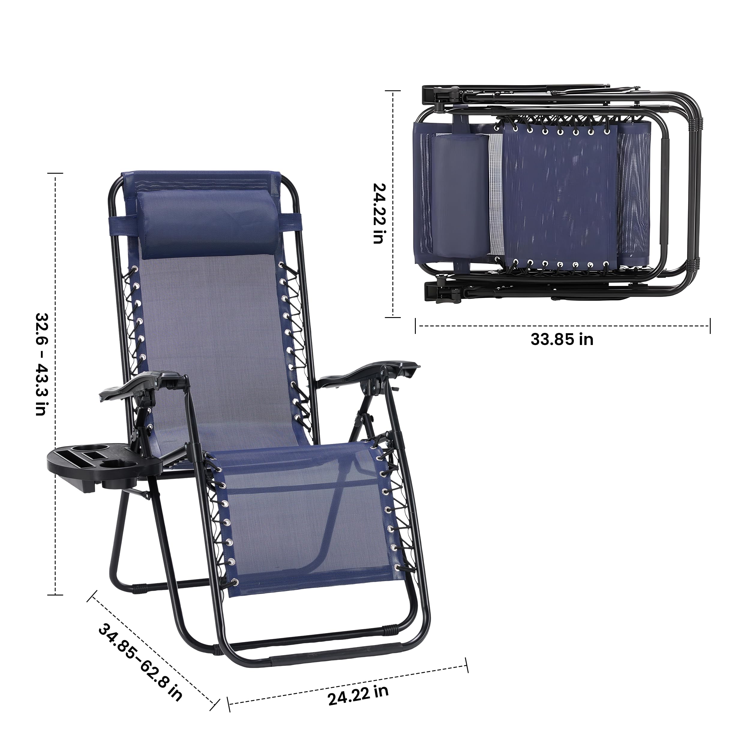 Amazon.com: Simple Deluxe 2 Set Zero Gravity Chairs Patio Portable