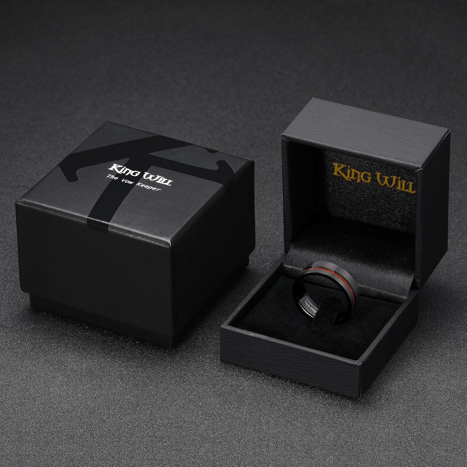 King Will Nature Tungsten Carbide Wedding Band 7mm Silver/Black Tungsten Ring with Wood Inlay Comfort Fit - Image 6