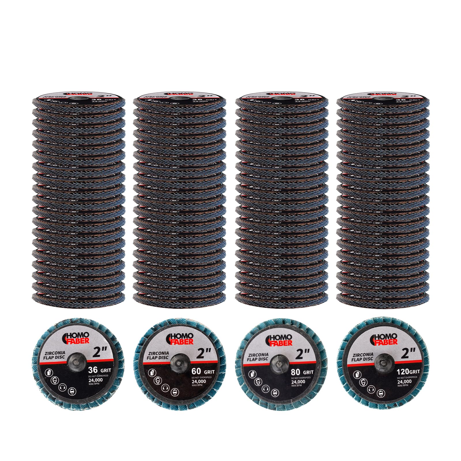 HOMO FABER Flap Discs - 50 Pcs for Die Grinder -8
