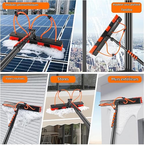 XDOVET 7.2M à 4 Trous Brosse Telescopique Toiture,Manche Telescopique 1pcs - 2