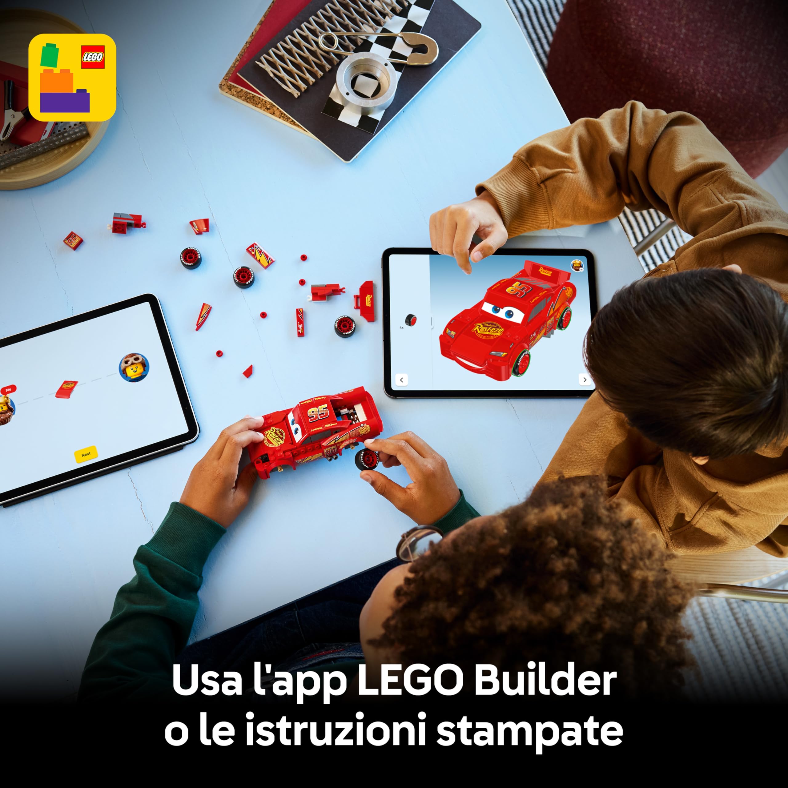 LEGO Speed Champions Saetta McQueen - Macchina da Corsa Giocattolo - Kit di Modellismo da Collezione - Idea Regalo Disney per Bambini e Bambine da 9 Anni in su Fan del Film Pixar Cars - 77255