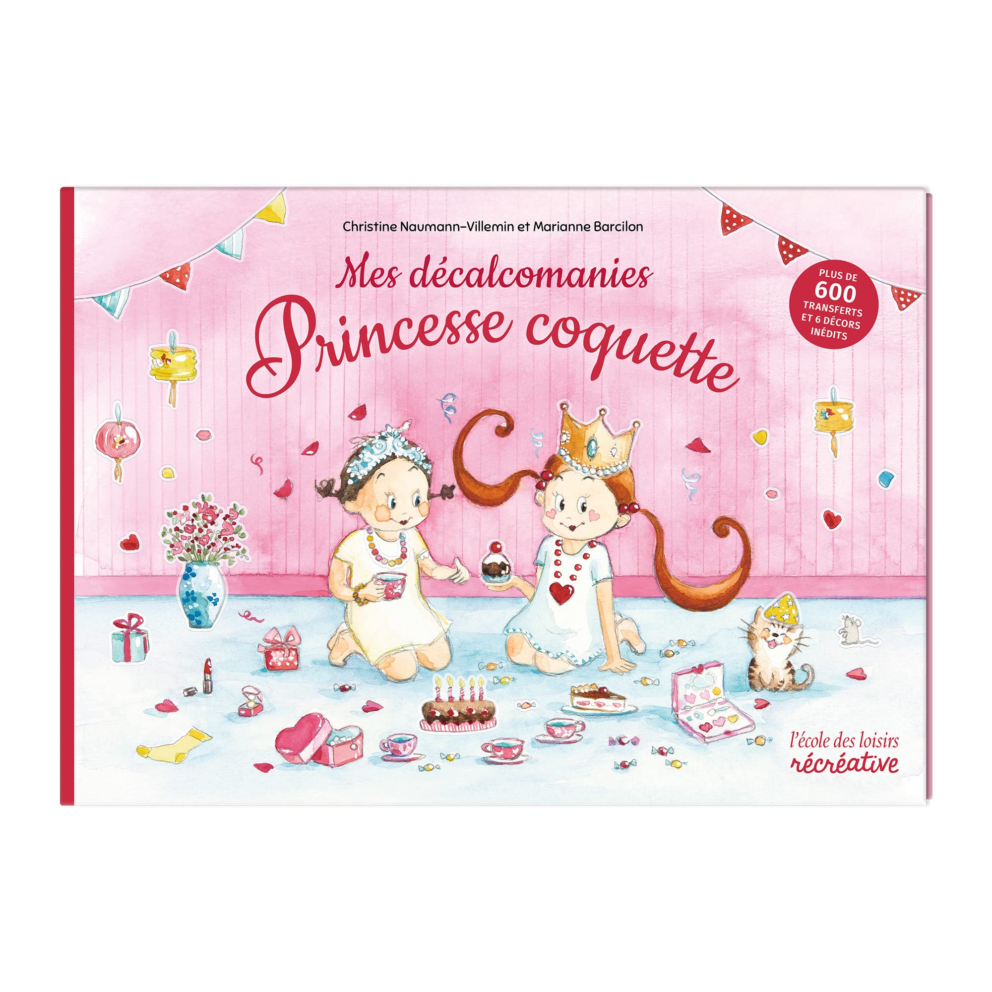 ECOLE DES LOISIRS - Décalcomanies Princesse Coquette : Set de décalcomanies Princess, Inclut un bâtonnet, Pour les enfants, 300+ décalcomanies, 6 décors emblématiques