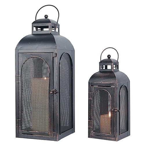 DECORKEY Luxury Lantern Decorative Outdoor & Indoor, Set of 2