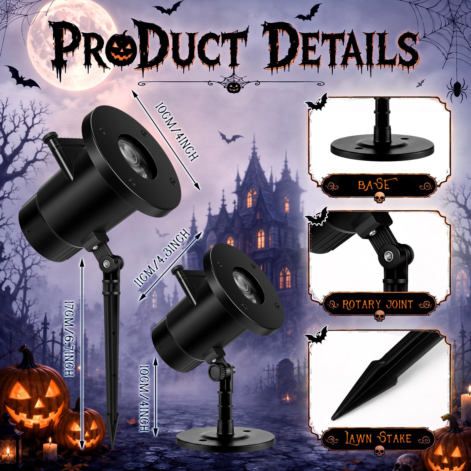 Projecteur d'extérieur menacing morts-vivants d'Halloween pour
