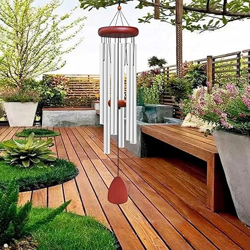 Miniatura 7 de Campanillas de viento grandes de aluminio en el exterior, campanilla de viento melódica relajante conmemorativa conmemorativa, decoración de jardín