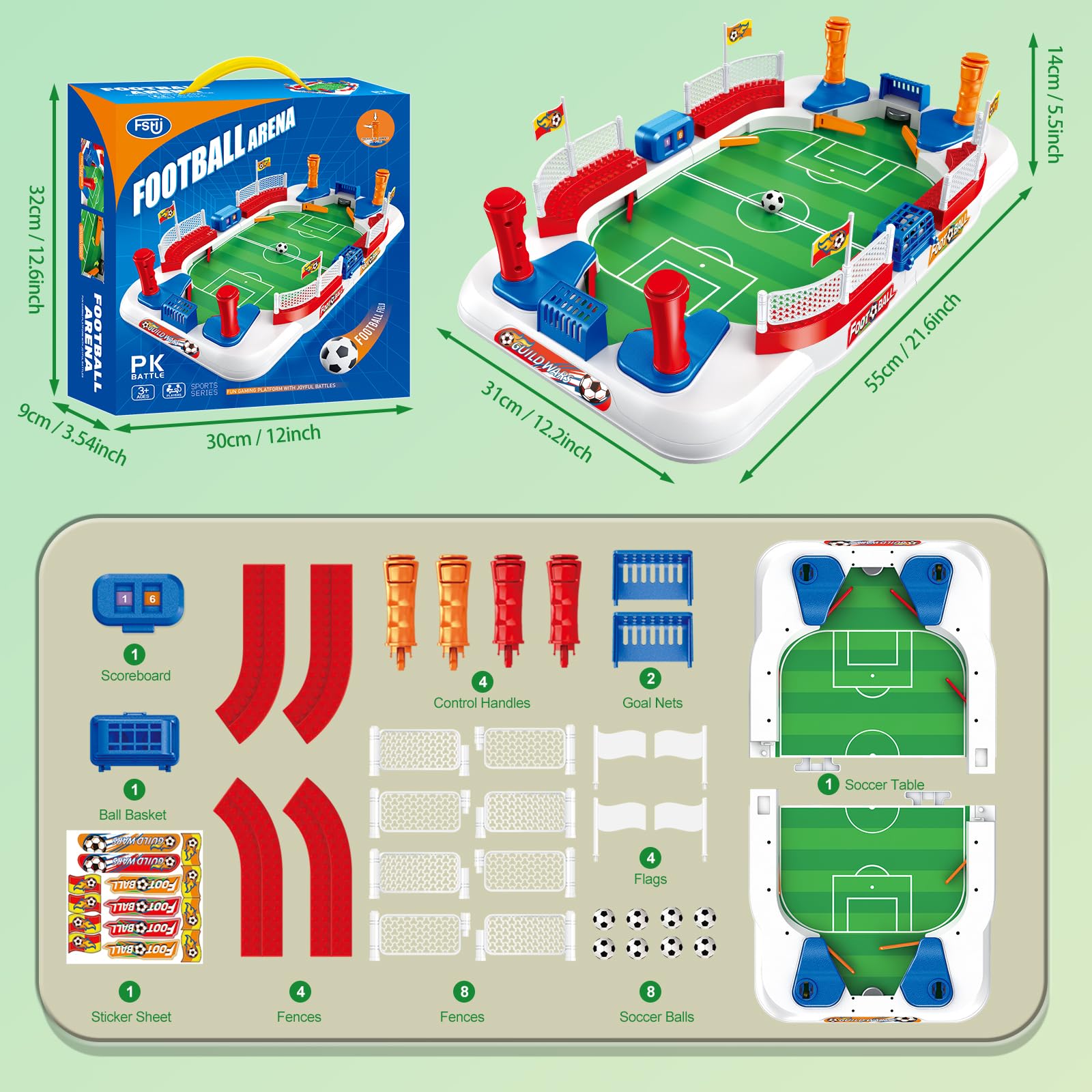 Futbolin para Niños Adultos Juguetes Niños 4-11 Años Regalos Futbol para Juegos de Mesa Mini Futbolin Regalo 4 5 6 7 8-12 Años, Fútbol Navidad Cumpleaños Copa del Mundo 2026
