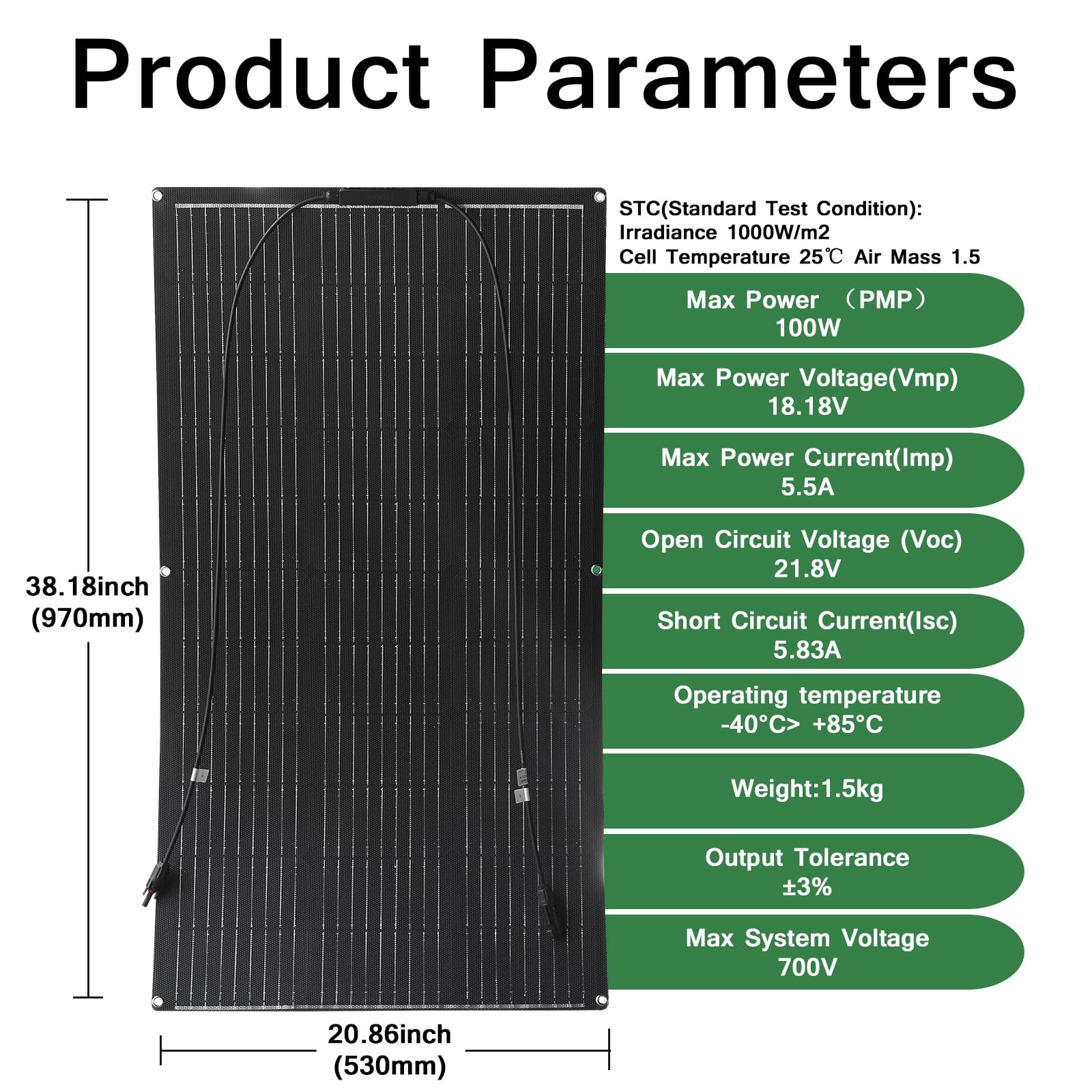 Moduły solarne 200 W, elastyczny zestaw, 2 x 100 W, 12 V, monokrystaliczny panel słoneczny do off-grid jachtu, kampera, kampera, kampera, 12 V, ładowanie baterii (2)