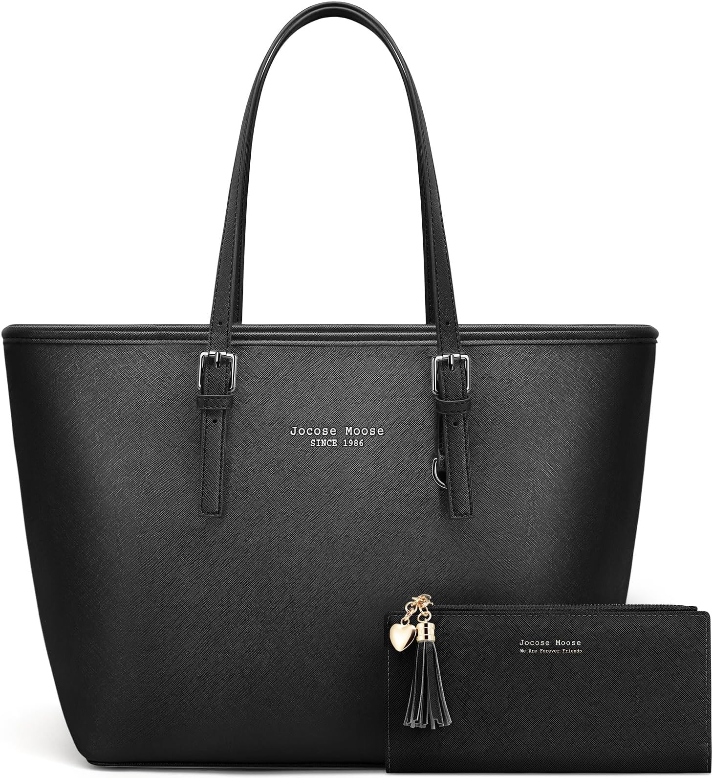 Tote Bag for Women,Large PU Leather Shoulder Bag,Lightweight Fashion Computer Handbag with Ladies Purse for Work School Travel