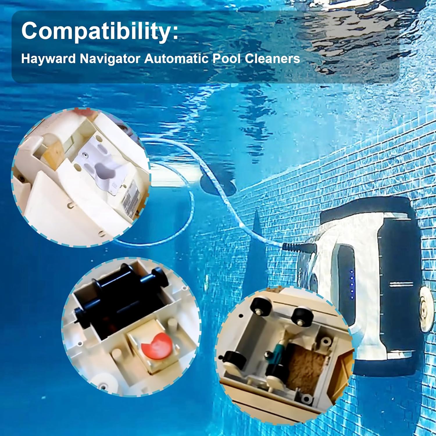 A-Frame and Pod Combo Tune-Up Kit Turbine Bearing, Compatible with Hayward Automatic Pool Cleaners Pool Vac XL/Navigator Pro, Replaces# AXV621417WHP, AXV036BP, AXV601CAT, AXV601DAT