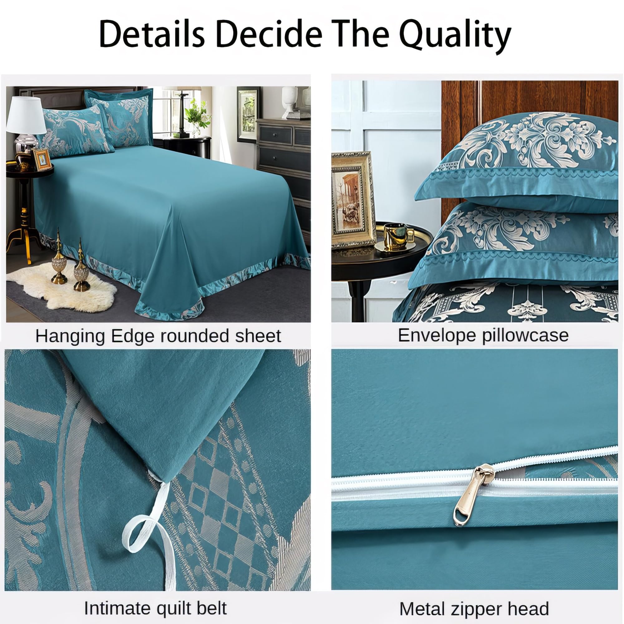Parure De Draps Satin Doré 4 Pièces - 200x200 Cm + 2 Taies - Neuf Sous Emballage