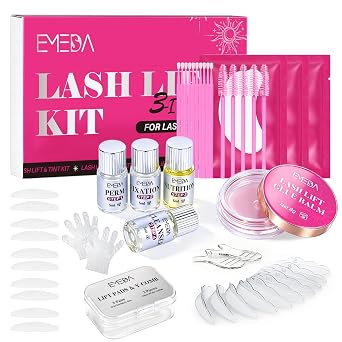 EMEDA Eyelash Perm Kit, At Home Lash Lift Kit for Natural Curl 1 | Eyelash Perm Kit Long Lasting Curl 41 Applications, Vegan Formula Lash Lift Kit, Easy At Home Lash Beauty System
