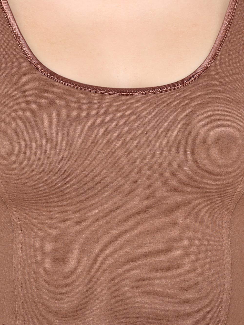 FEMULA Anjali Half Sleeves Cotton Blouse (Brown, 40) 3
