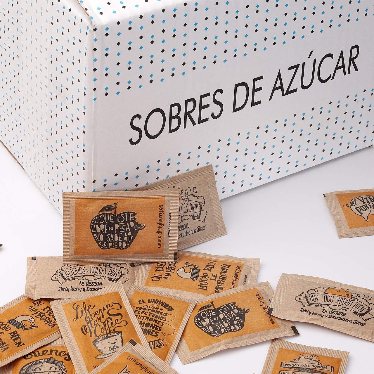 Sobres de azúcar moreno de Dirty Harry (1000 unidades de 6 gramos)